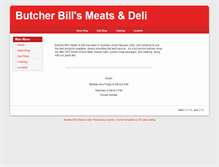 Tablet Screenshot of butcherbillsmeats.com